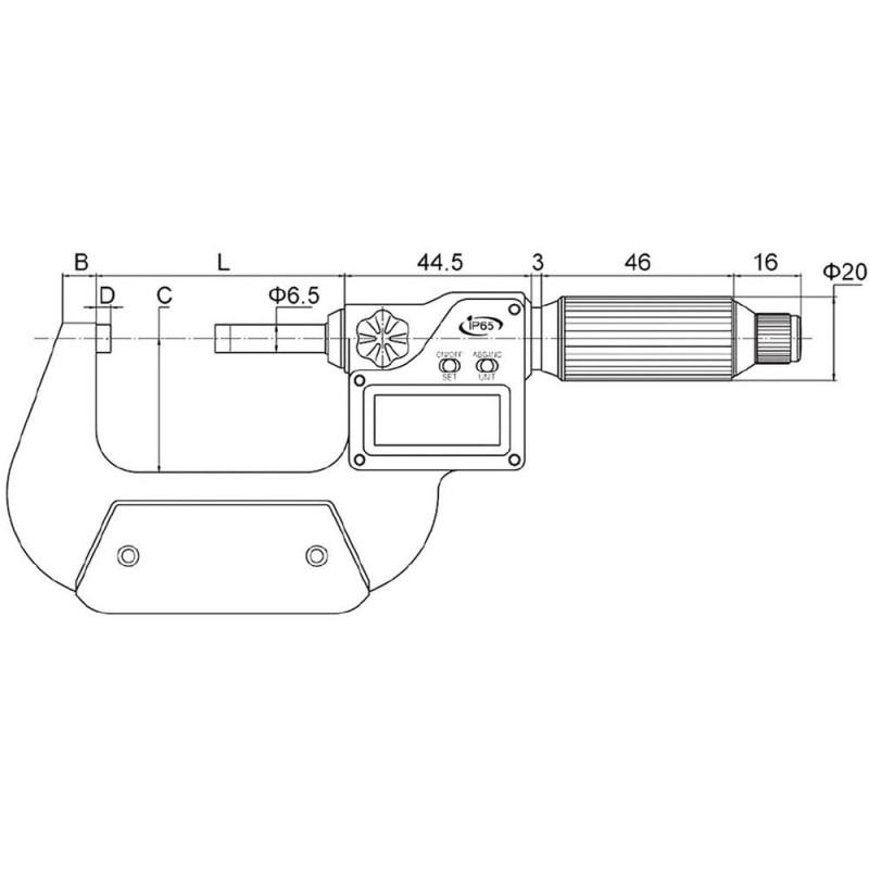 Micromètre digital étanche IP65